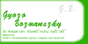 gyozo bozmanszky business card